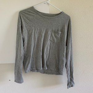 Everlane Gray Midlength Sleeve Tshirt